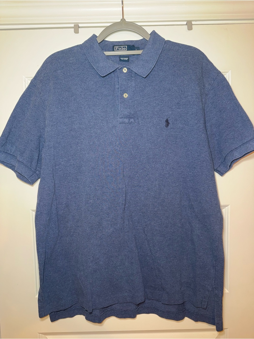 Polo Ralph Lauren Men’s Large Gray/Blue Short Sleeve Polo with Navy Pony